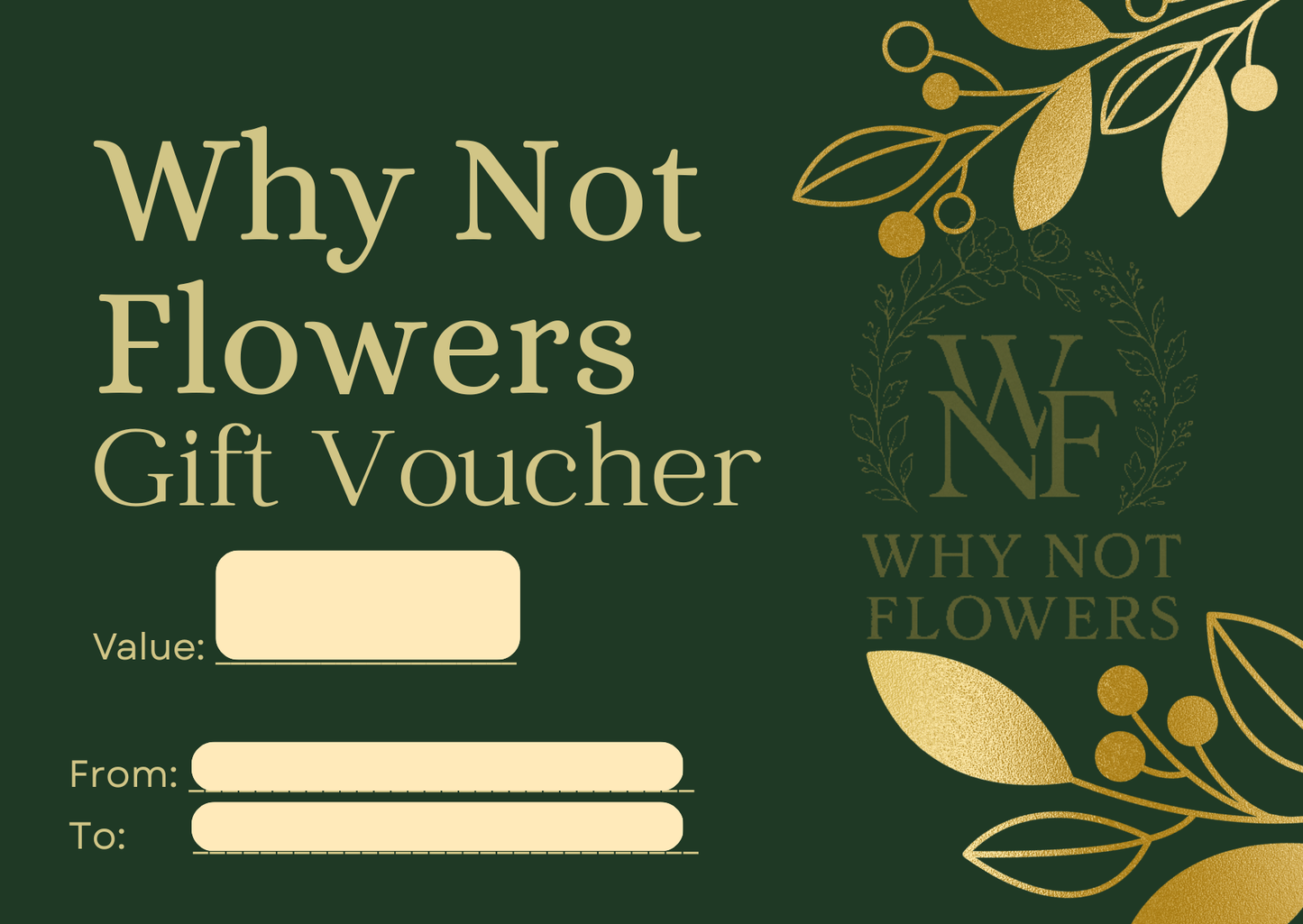 Why Not Flowers Gift Vouchers